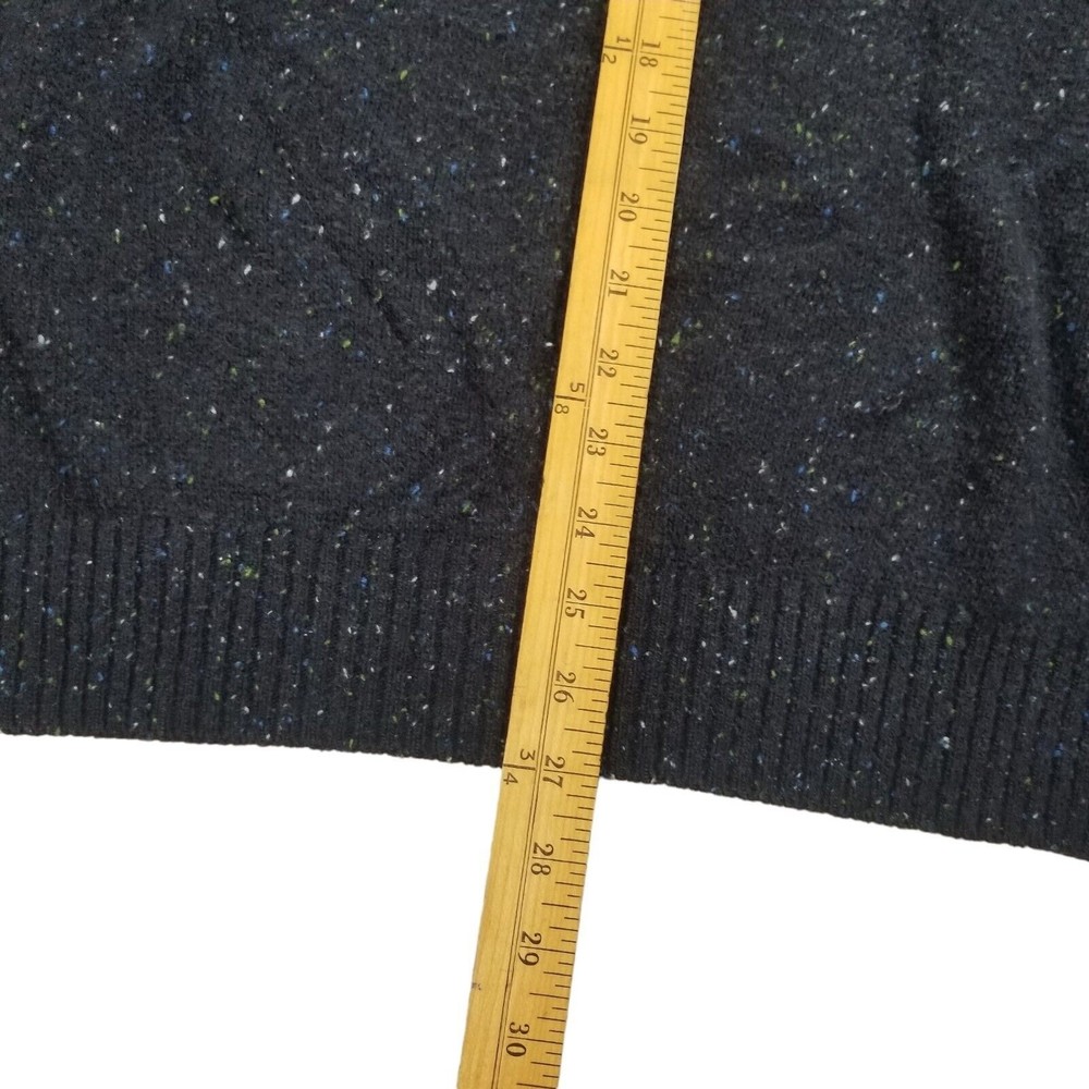 GH Bass Crewneck Sweater Mens L Acrylic Wool Grandpa Pullover Lightweight Blue - Picture 11 of 16